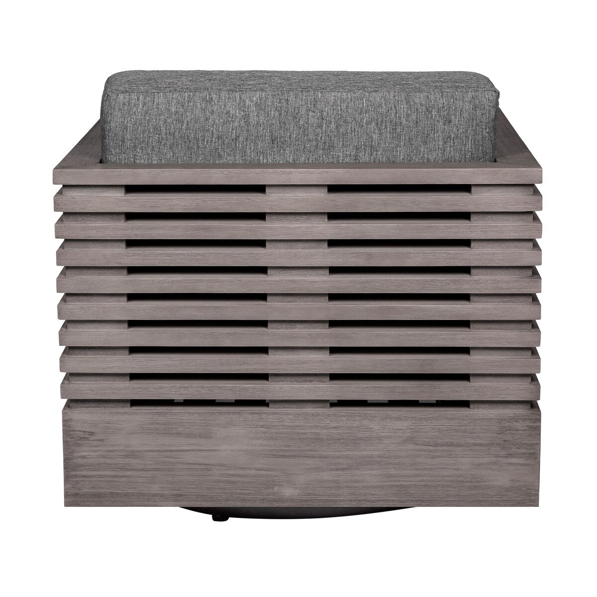 Vivid Swivel Outdoor Patio Chair in Eucalyptus Wood with Olefin Cushions
