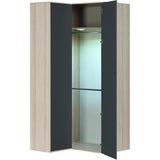 Voelkel Spot Collection White/Grey Corner Wardrobe