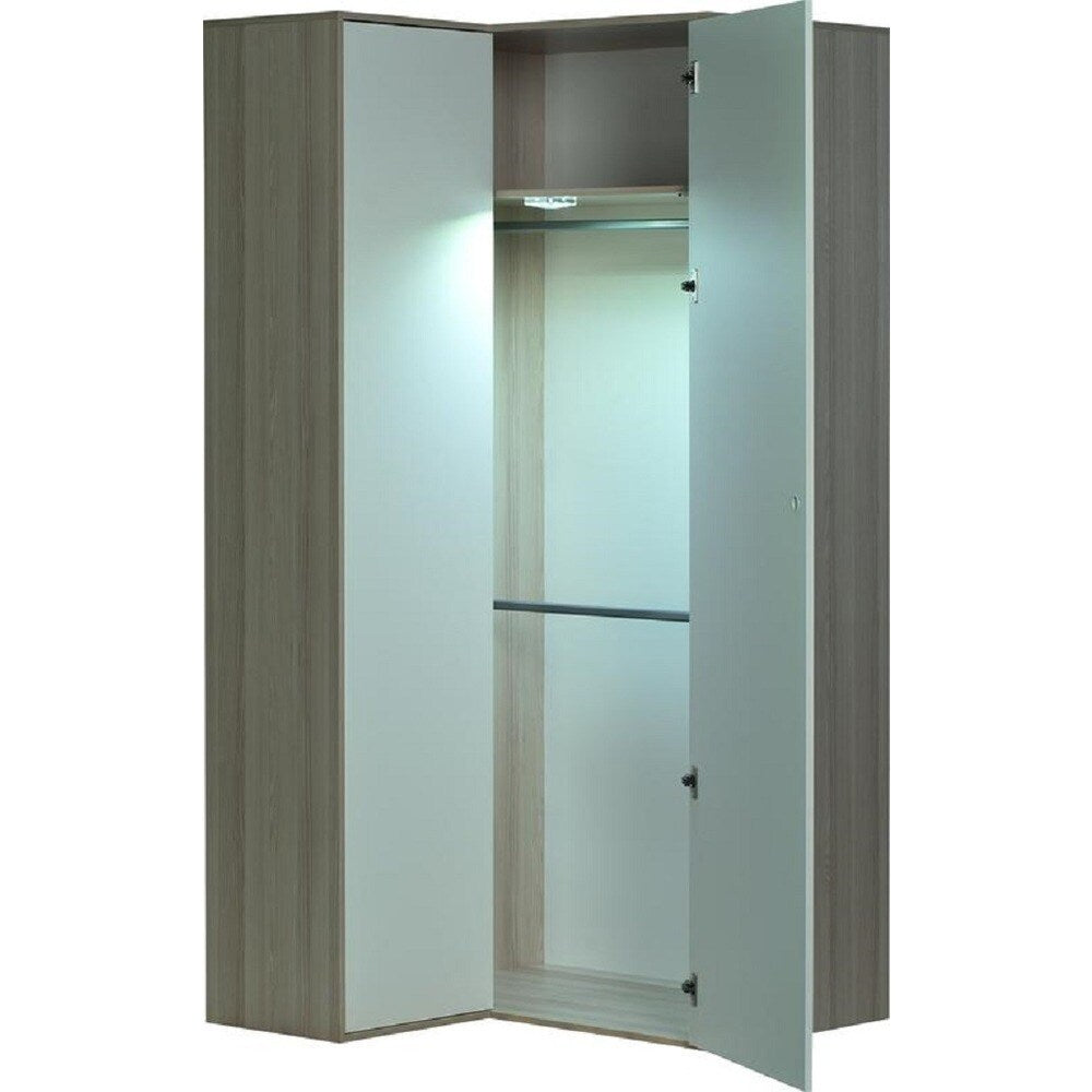 Voelkel Spot Collection White/Grey Corner Wardrobe