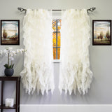 Voile 50 x 63 Vertical Ruffle Tier Window Curtain Panel - 50 x 63