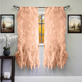 Voile 50 x 63 Vertical Ruffle Tier Window Curtain Panel - 50 x 63