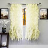 Voile 50 x 63 Vertical Ruffle Tier Window Curtain Panel - 50 x 63