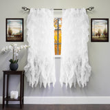 Voile 50 x 63 Vertical Ruffle Tier Window Curtain Panel - 50 x 63