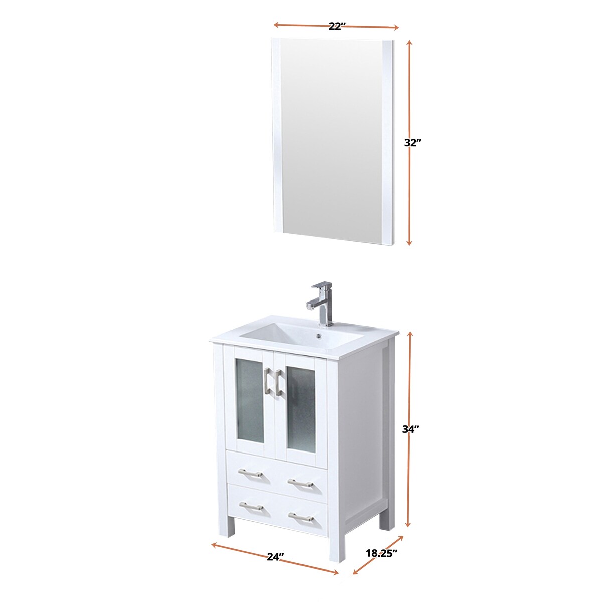 Volez 24 in W x 18.25 in D Bath Vanity