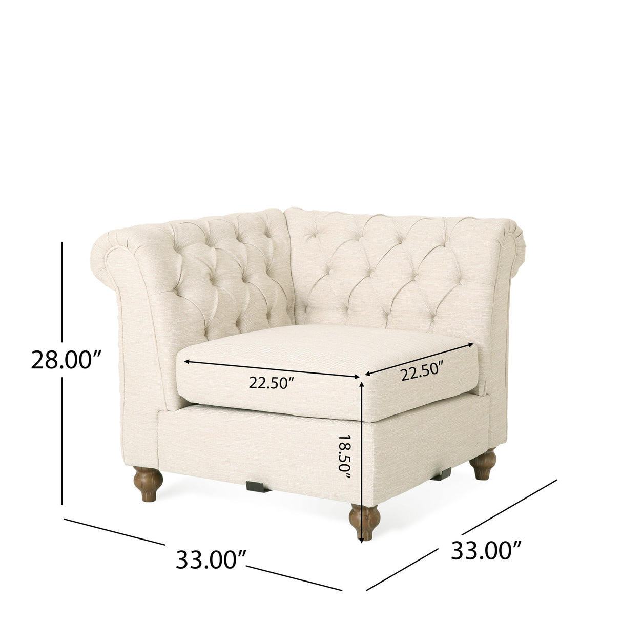 Voll Tufted Sectional Sofa with Nailhead Trim by Christopher Knight Home