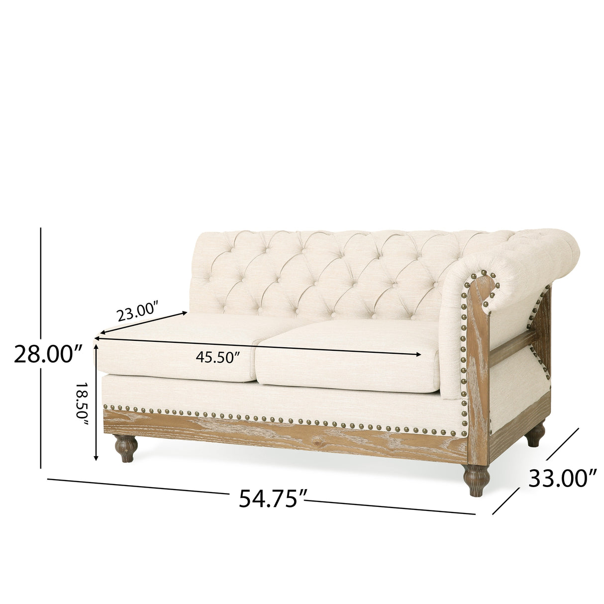 Voll Tufted Sectional Sofa with Nailhead Trim by Christopher Knight Home