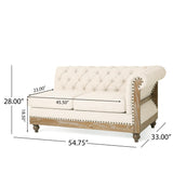 Voll Tufted Sectional Sofa with Nailhead Trim by Christopher Knight Home