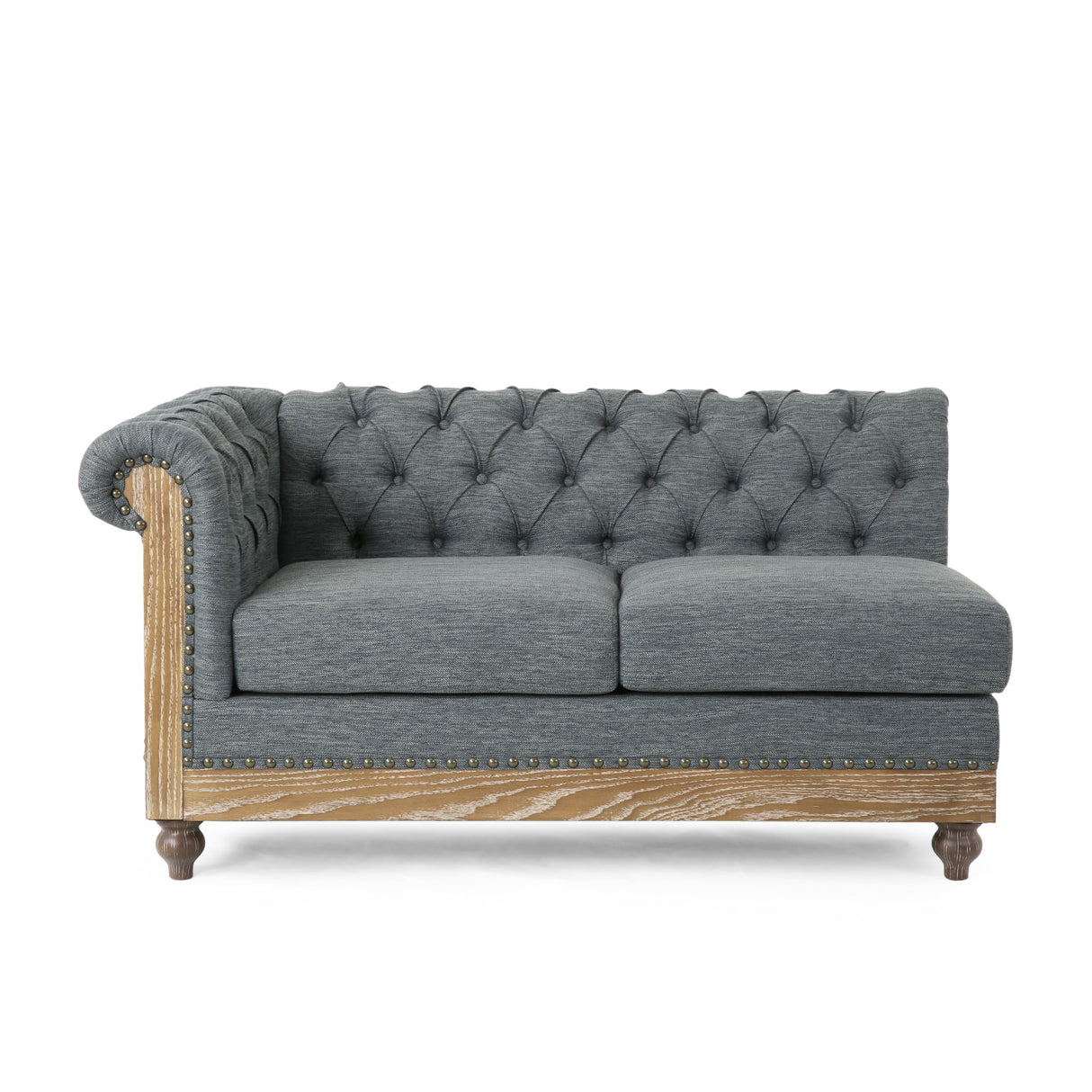 Voll Tufted Sectional Sofa with Nailhead Trim by Christopher Knight Home