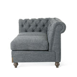 Voll Tufted Sectional Sofa with Nailhead Trim by Christopher Knight Home