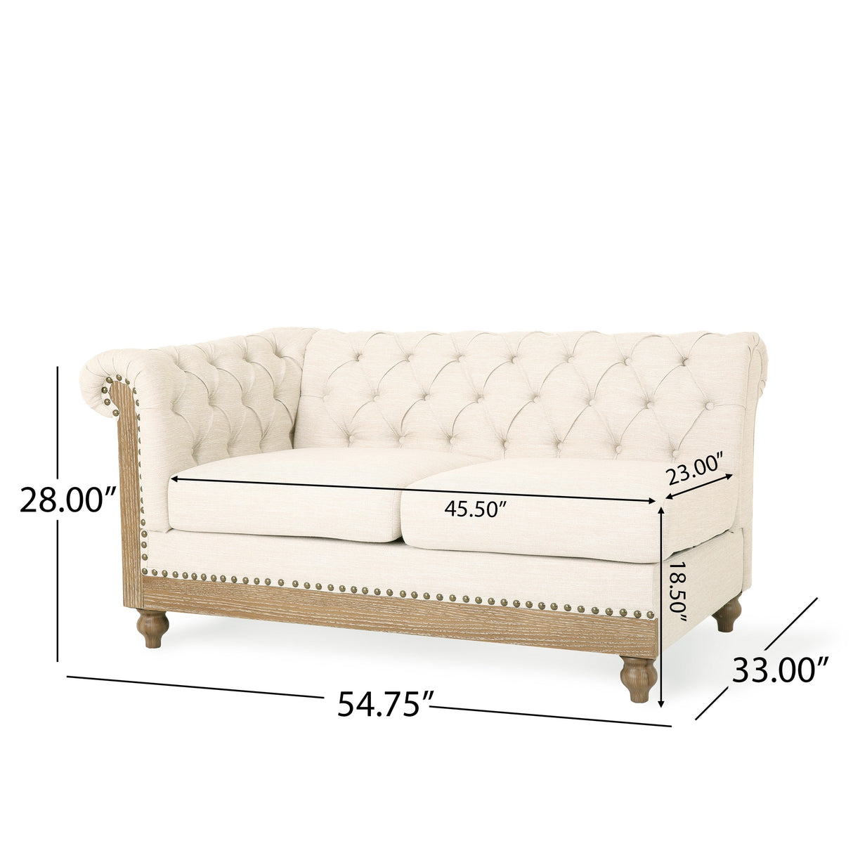 Voll Tufted Sectional Sofa with Nailhead Trim by Christopher Knight Home