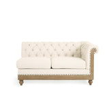 Voll Tufted Sectional Sofa with Nailhead Trim by Christopher Knight Home
