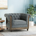 Voll Tufted Club Chair with Nailhead Trim by Christopher Knight Home