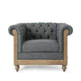 Voll Tufted Club Chair with Nailhead Trim by Christopher Knight Home