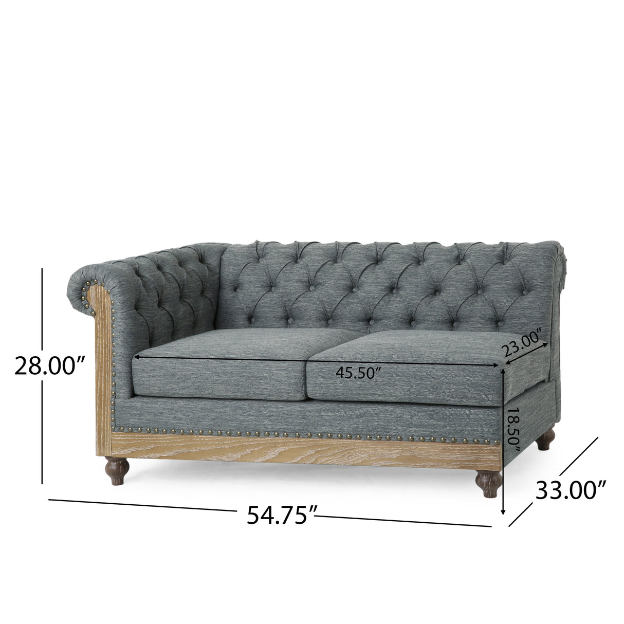 Voll Tufted Sectional Sofa with Nailhead Trim by Christopher Knight Home