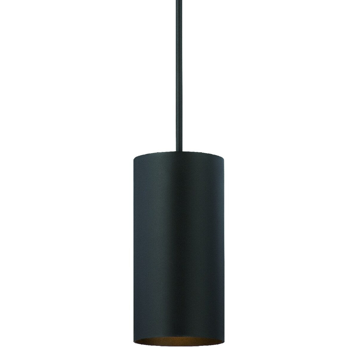 Volume Lighting 1-Light Black Outdoor Cylinder Pendant - N/A