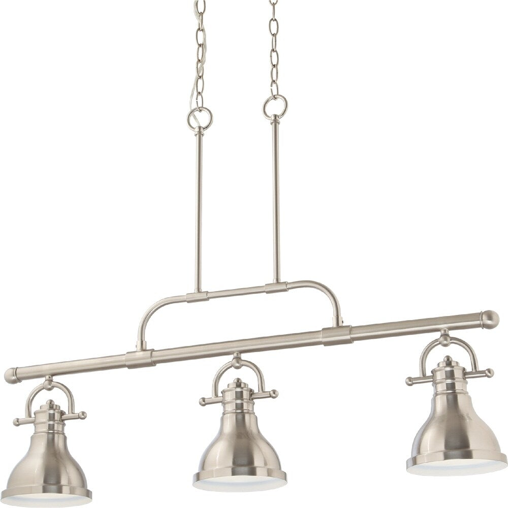 Volume Lighting 3-Light Indoor Brushed Nickel Linear Hanging Pendant - Brushed Nickel