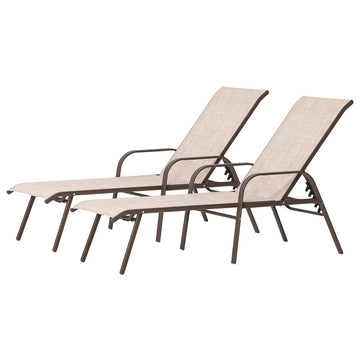 VredHom Outdoor Adjustable Chaise Lounges Chairs