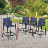 VredHom Outdoor Bar Stools Patio Bar Chairs (Set of 4) - 21.7" W x 25.6" D x 43.7" H
