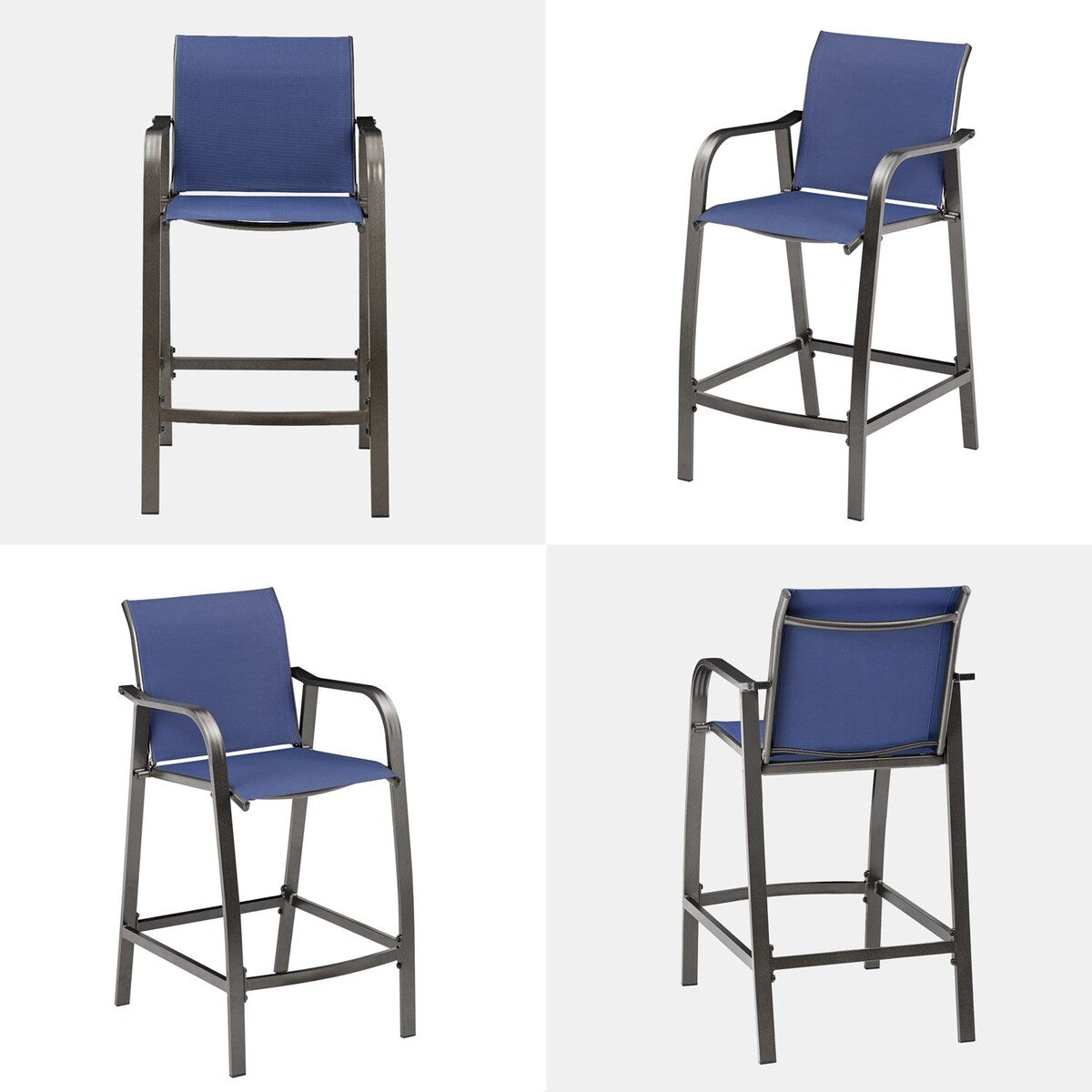 VredHom Outdoor Bar Stools Patio Bar Chairs (Set of 4) - 21.7" W x 25.6" D x 43.7" H
