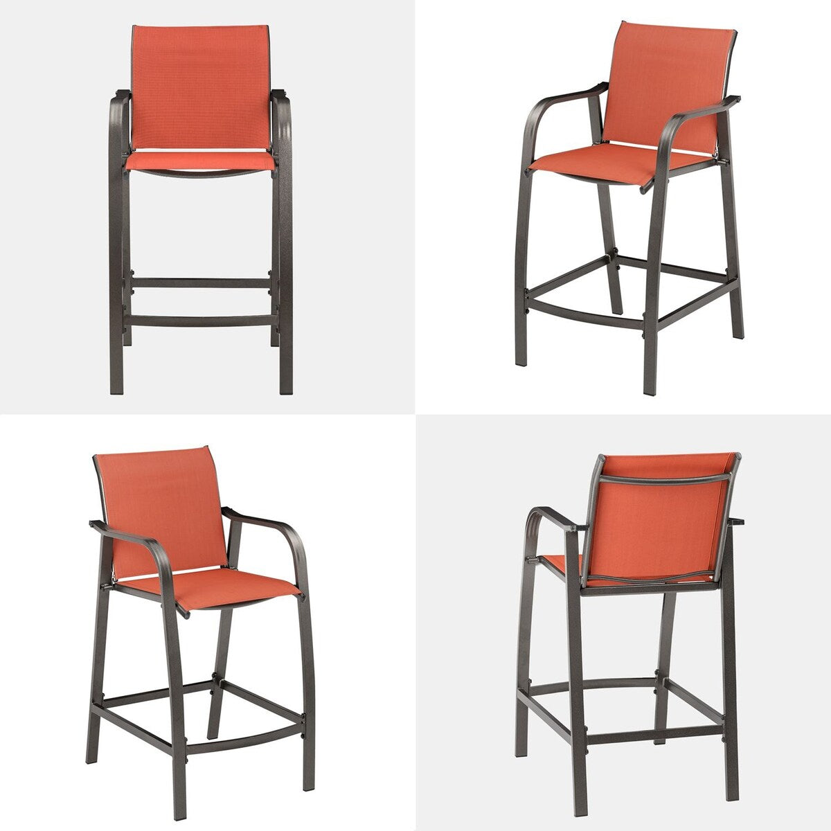 VredHom Outdoor Bar Stools Patio Bar Chairs (Set of 4) - 21.7" W x 25.6" D x 43.7" H