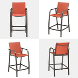 VredHom Outdoor Bar Stools Patio Bar Chairs (Set of 4) - 21.7" W x 25.6" D x 43.7" H