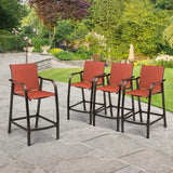 VredHom Outdoor Bar Stools Patio Bar Chairs (Set of 4) - 21.7" W x 25.6" D x 43.7" H