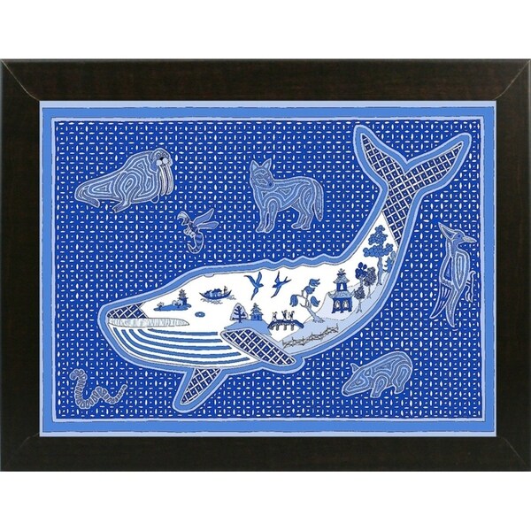 W Whale-WILBAS99996 Framed Print 10.75"x14.75" by Willow Bascom