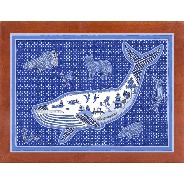 W Whale-WILBAS99996 Framed Print 10.75"x14.75" by Willow Bascom