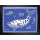 W Whale-WILBAS99996 Framed Print 10.75"x14.75" by Willow Bascom