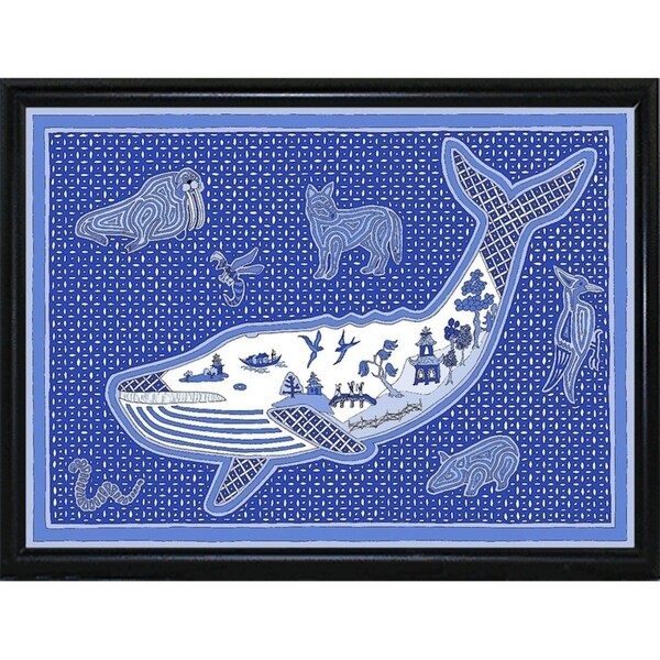 W Whale-WILBAS99996 Framed Print 10.75"x14.75" by Willow Bascom