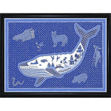 W Whale-WILBAS99996 Framed Print 10.75"x14.75" by Willow Bascom