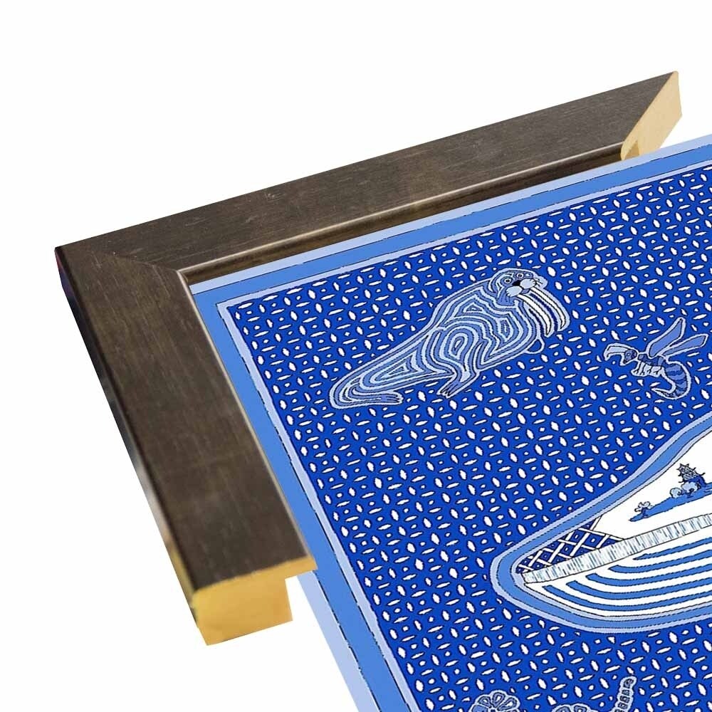 W Whale-WILBAS99996 Framed Print 10.75"x14.75" by Willow Bascom