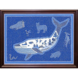 W Whale-WILBAS99996 Framed Print 10.75"x14.75" by Willow Bascom