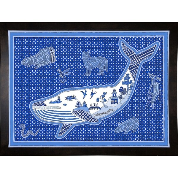 W Whale-WILBAS99996 Framed Print 10.75"x14.75" by Willow Bascom