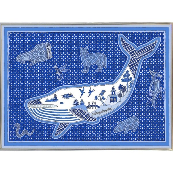 W Whale-WILBAS99996 Framed Print 10.75"x14.75" by Willow Bascom