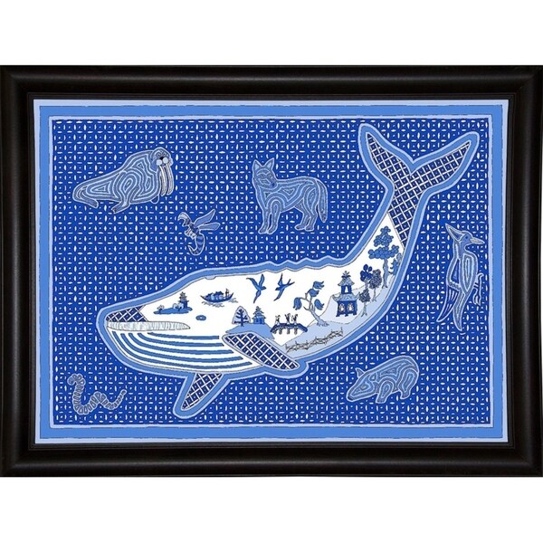 W Whale-WILBAS99996 Framed Print 10.75"x14.75" by Willow Bascom