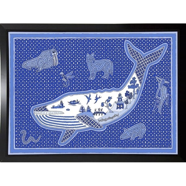 W Whale-WILBAS99996 Framed Print 10.75"x14.75" by Willow Bascom