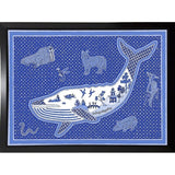 W Whale-WILBAS99996 Framed Print 10.75"x14.75" by Willow Bascom