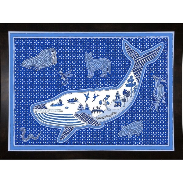 W Whale-WILBAS99996 Framed Print 10.75"x14.75" by Willow Bascom