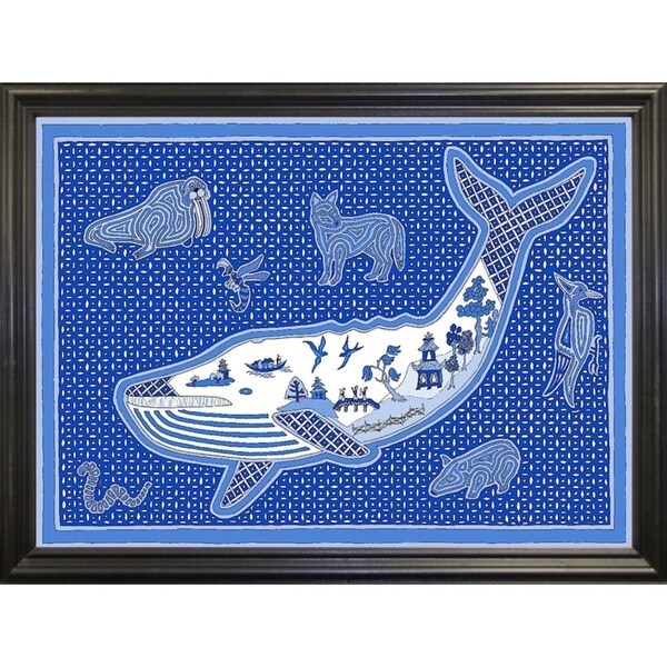 W Whale-WILBAS99996 Framed Print 10.75"x14.75" by Willow Bascom