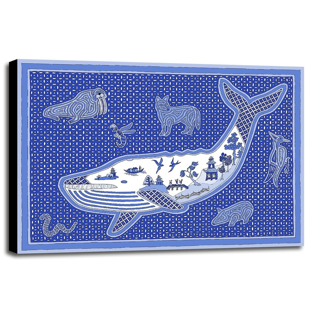 W Whale-WILBAS99996 Framed Print 10.75"x14.75" by Willow Bascom