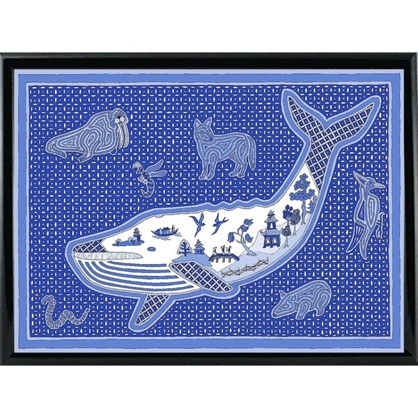 W Whale-WILBAS99996 Framed Print 10.75"x14.75" by Willow Bascom