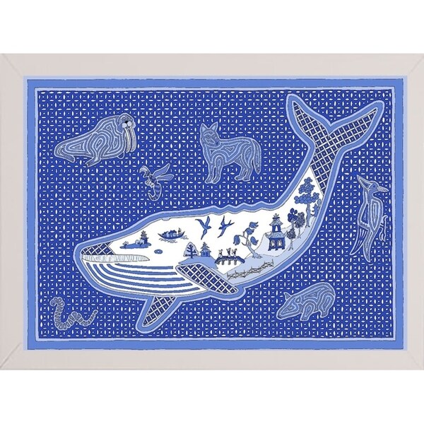 W Whale-WILBAS99996 Framed Print 10.75"x14.75" by Willow Bascom