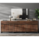 WAMPAT Modern Buffet Sideboards with Adjustable Shelves, Coffee Bar Table for Dining Room