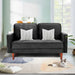 WANSE Velvet 50" Square Arm Loveseat,Solid Wood Frame,Easy Assembly