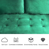 WANSE Velvet 50" Square Arm Loveseat,Solid Wood Frame,Easy Assembly