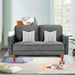 WANSE Velvet 50" Square Arm Loveseat,Solid Wood Frame,Easy Assembly