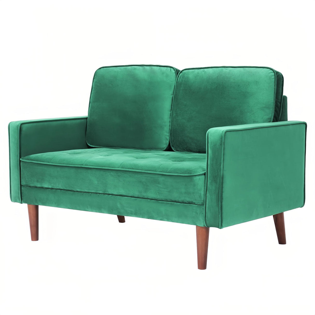 WANSE Velvet 50" Square Arm Loveseat,Solid Wood Frame,Easy Assembly