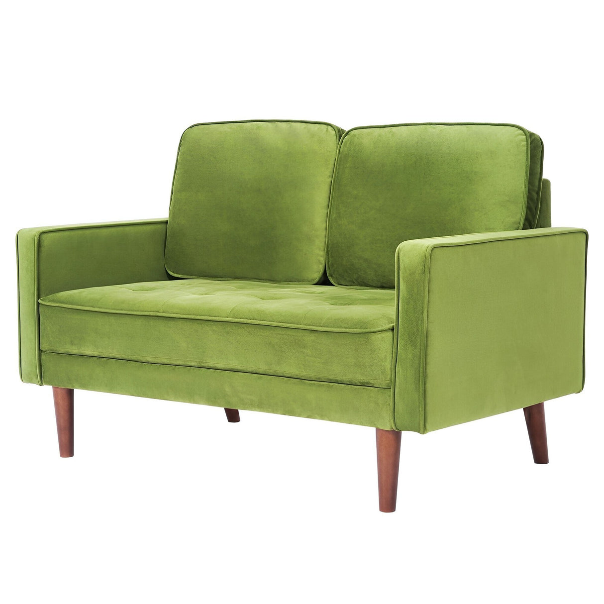 WANSE Velvet 50" Square Arm Loveseat,Solid Wood Frame,Easy Assembly