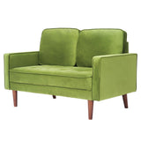WANSE Velvet 50" Square Arm Loveseat,Solid Wood Frame,Easy Assembly